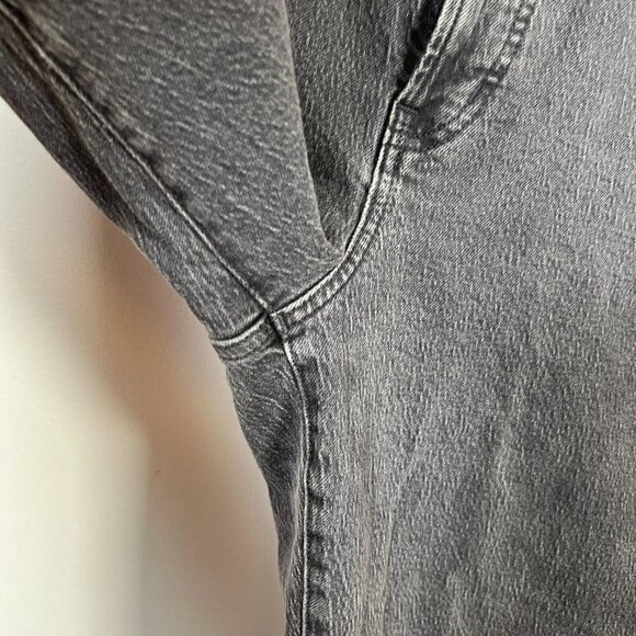 Madewell Perfect Vintage Straight Jeans Size 32 Frayed Hem Lunar Wash Black - Picture 6 of 11